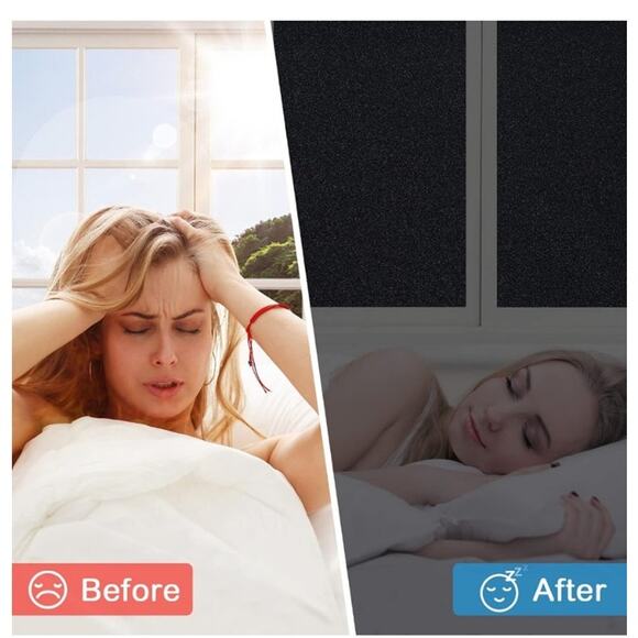 Window Privacy Film Heat Blocking Privacy Film (11.8 x 78.7 Inch, Blackout) - Picture 5 of 7